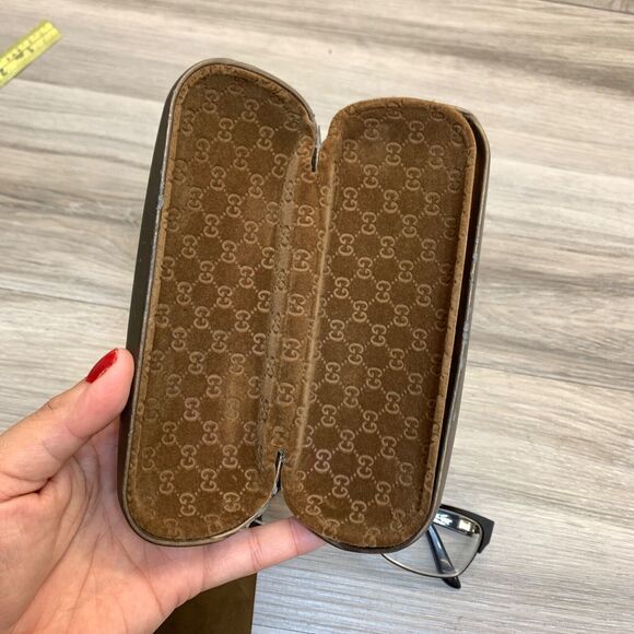 GUCCI GG 4214 GB5 BLXK 54/16/135 FLEX HINGE EYEGLASSES FRAME w/ Case Dust Cloth - Picture 4 of 16